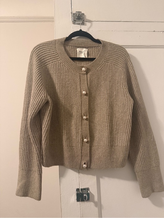 Abercrombie & Fitch Sweaters - Crew Pearl-Button Cardigan Sweater (Brown) - Abercrombie